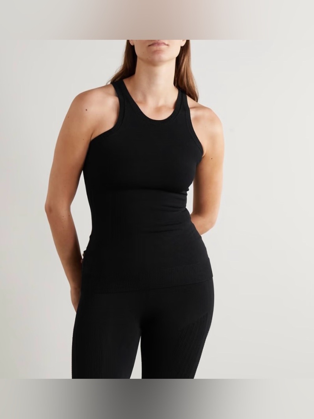 AZ FACTORY MyBody Stretch-Knit Tank Top Black Size L Essential Capsule Wardrobe
